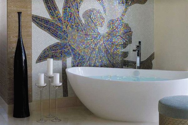 Текстурные решения в дизайне панно из плитки для ванных комнат